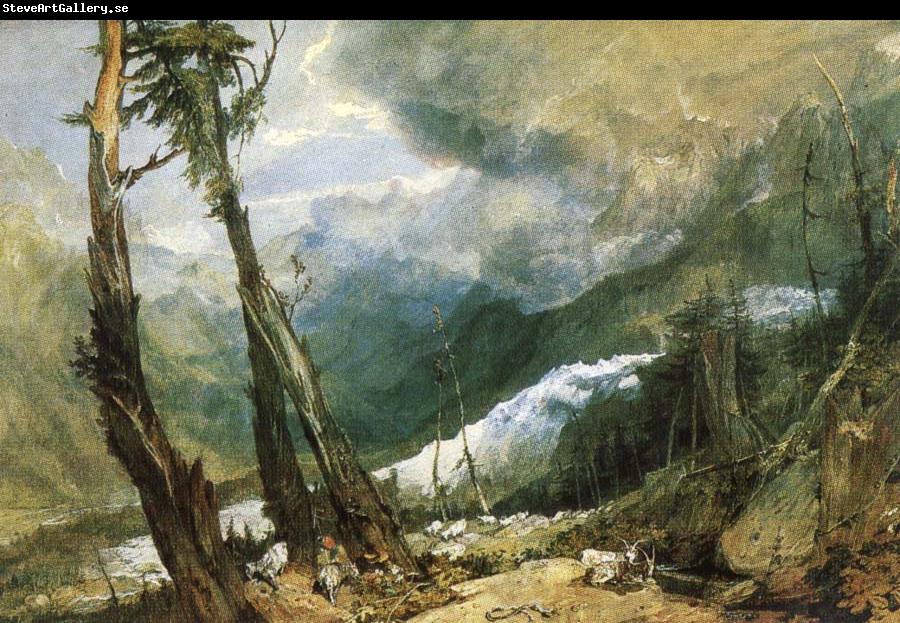 Joseph Mallord William Turner Glacier and source of the Avyron, Chamonix